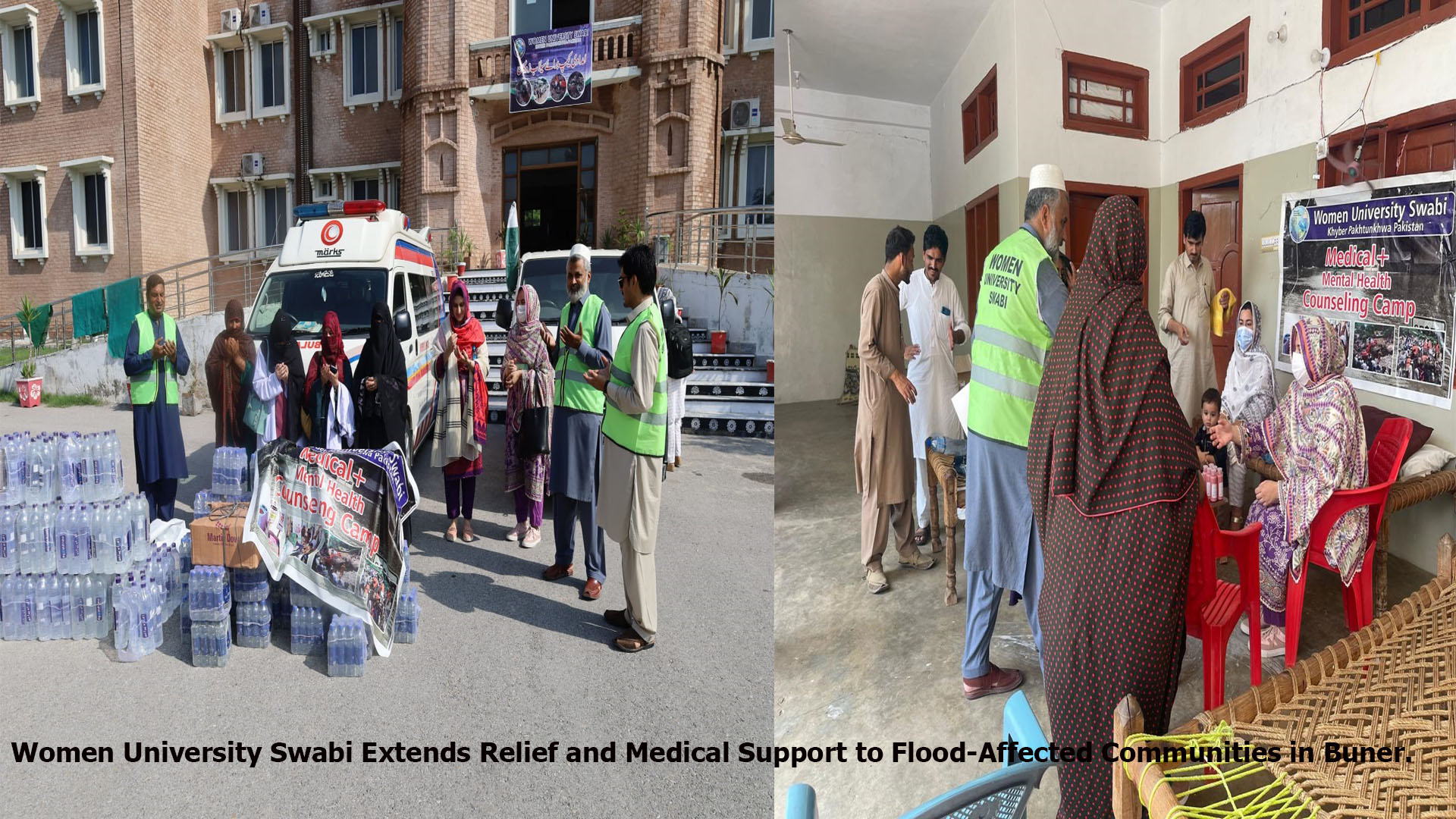WUS Helping flood affectes in Buner 